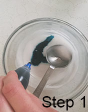 baking soda egg dye paste