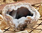 A geode is a rock with crystals formations inside