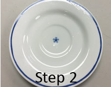 Bubble solution on plate