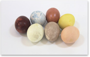 naturally dyed eggs