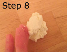 make a ball of milk plastic dough