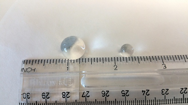 measure beads from each beaker