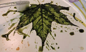 how to make skeleton leaves step four